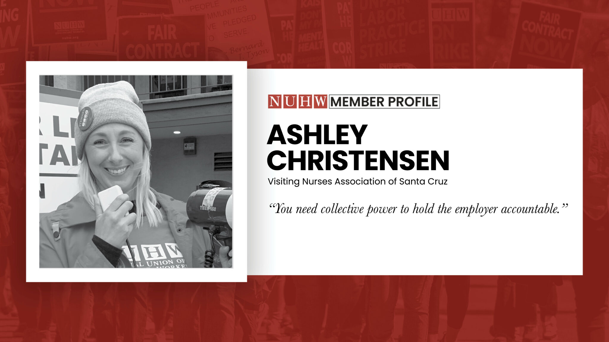 Nuestros miembros: Ashley Christensen - NUHW